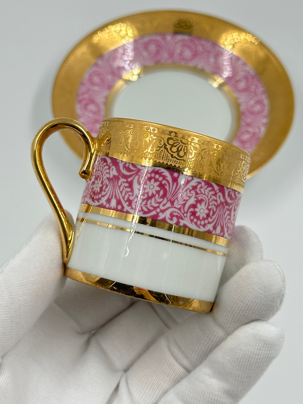 Кофейная пара розовая Legle, Limoges