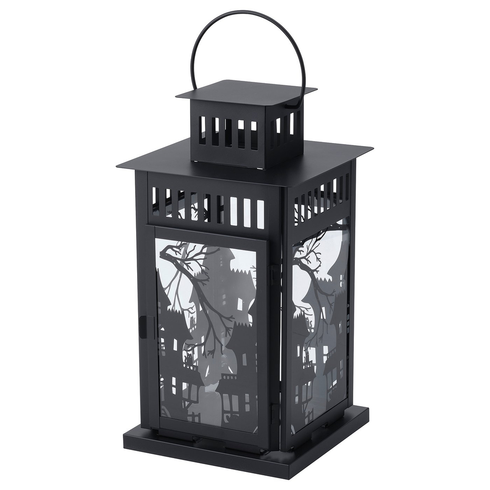 IKEA KUSTFYR  (ИКЕА КУСТФИР)  -  Фонарь для свечей-столбиков - чёрный 44 см