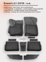 Автомобильные коврики ЭВА с бортами для EXEED LX I (19-н.в.)