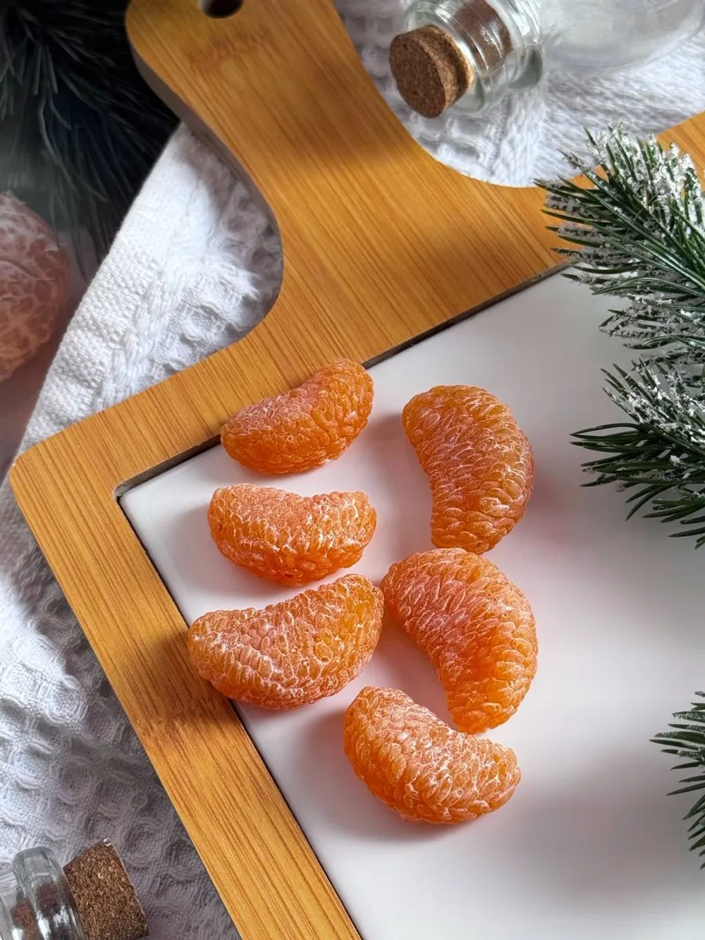 Силиконовая форма мандариновые дольки