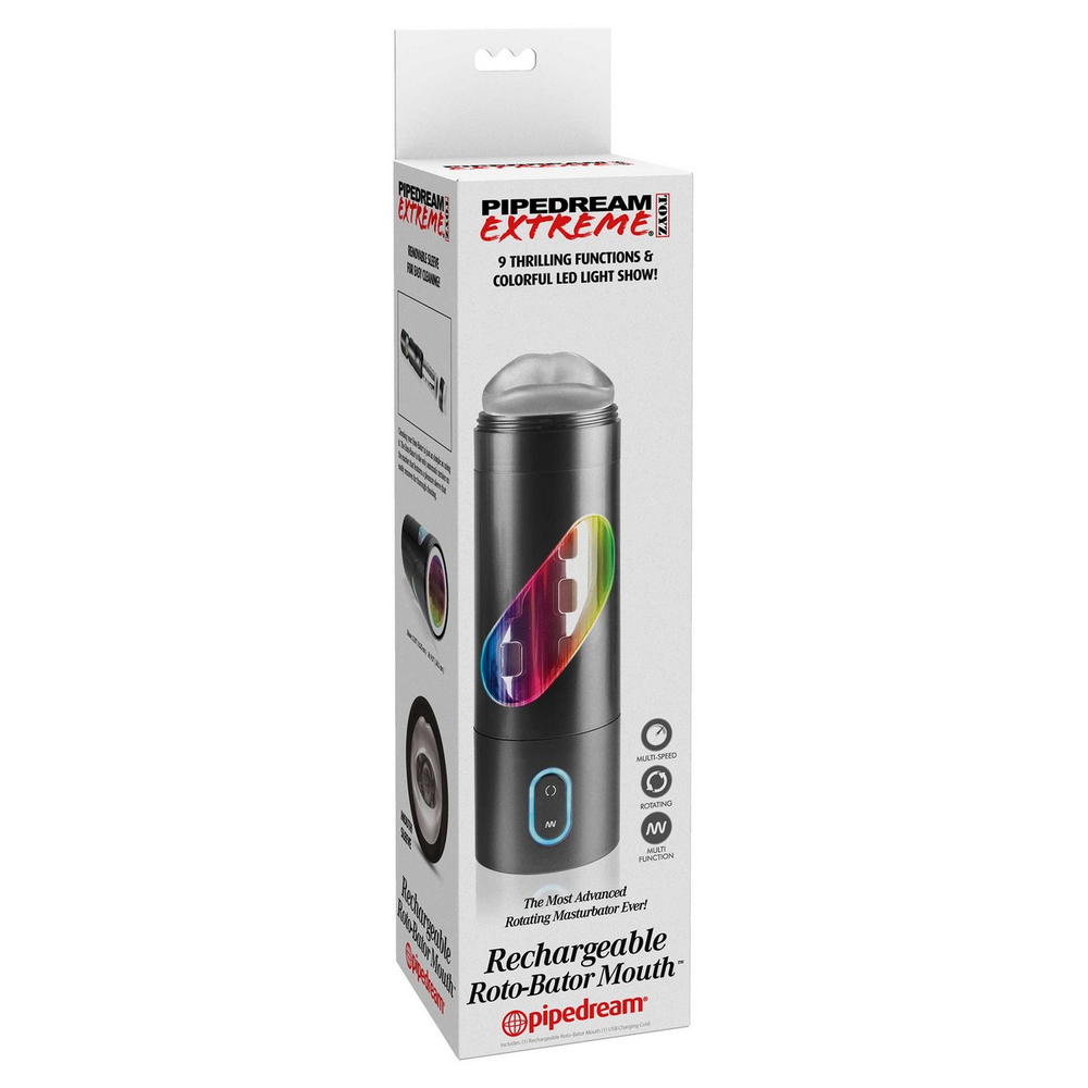 RD294 / Мастурбатор-ротатор ротик Pipedream Extreme Toyz Rechargeable Roto-Bator Mouth