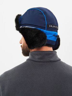 Шапка ушанка зимняя Yakutia цвет Тёмно-синий ткань Galaxy Breathable иск. мех Норка
