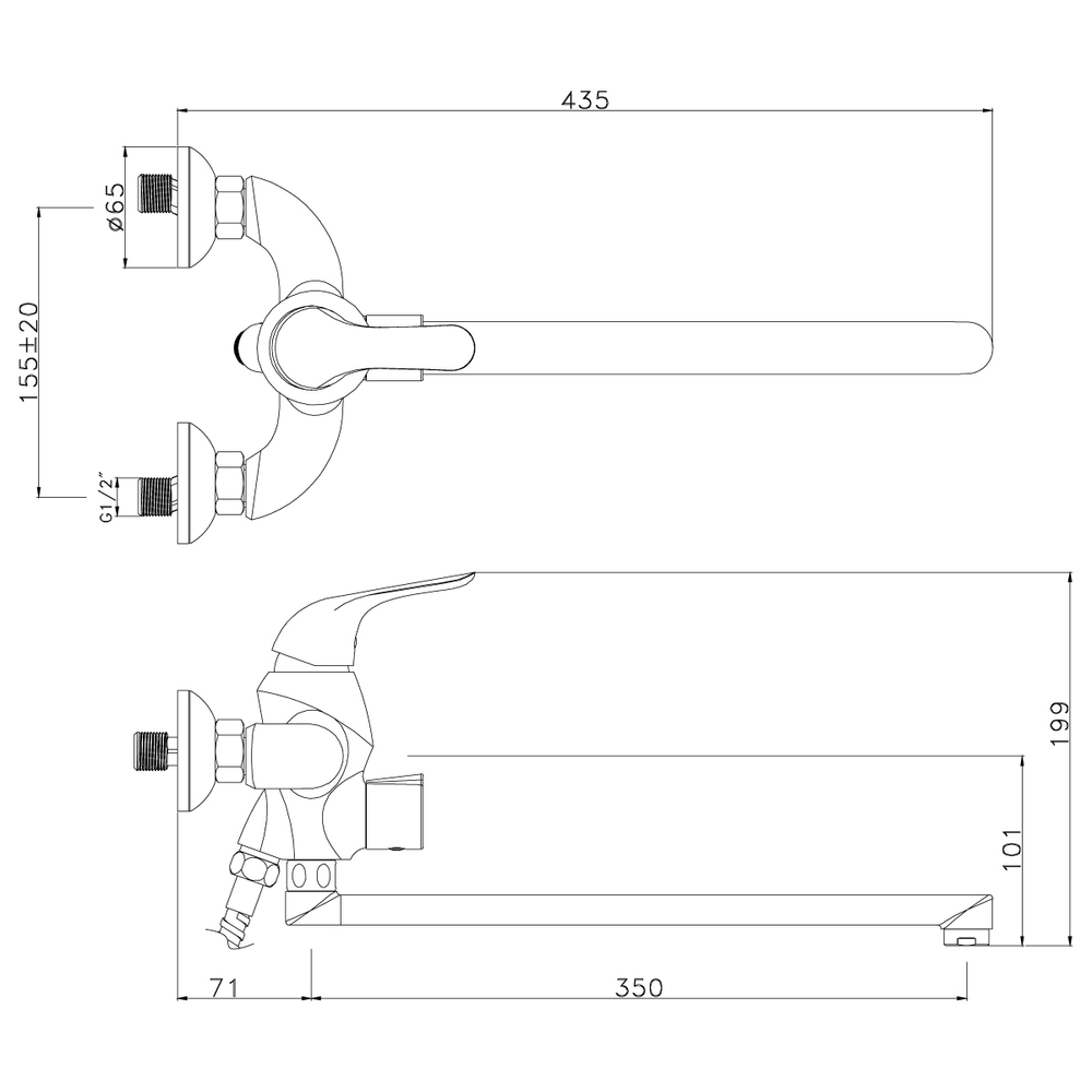 Смеситель Lemark Swan LM5451BG универсальный