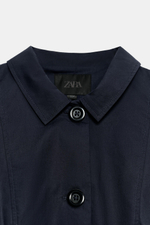 УКОРОЧЕННЫЙ БЛЕЙЗЕР СО СБОРКАМИ НА ПЛЕЧАХ — ZARA