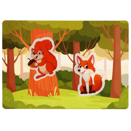 Ай кью - Липучки из пластика. Игра на липучках «Кто где живёт». 230х180х45 мм Умные игры