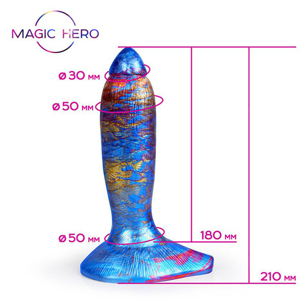 Фантазийный фаллоимитатор 21см с узким кончиком Bior Toys Magic Hero MH-13006