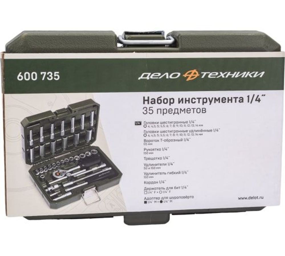 Набор автоинструмента 1/2, 1/4 94 предмета Дело Техники ДТ/3 620794