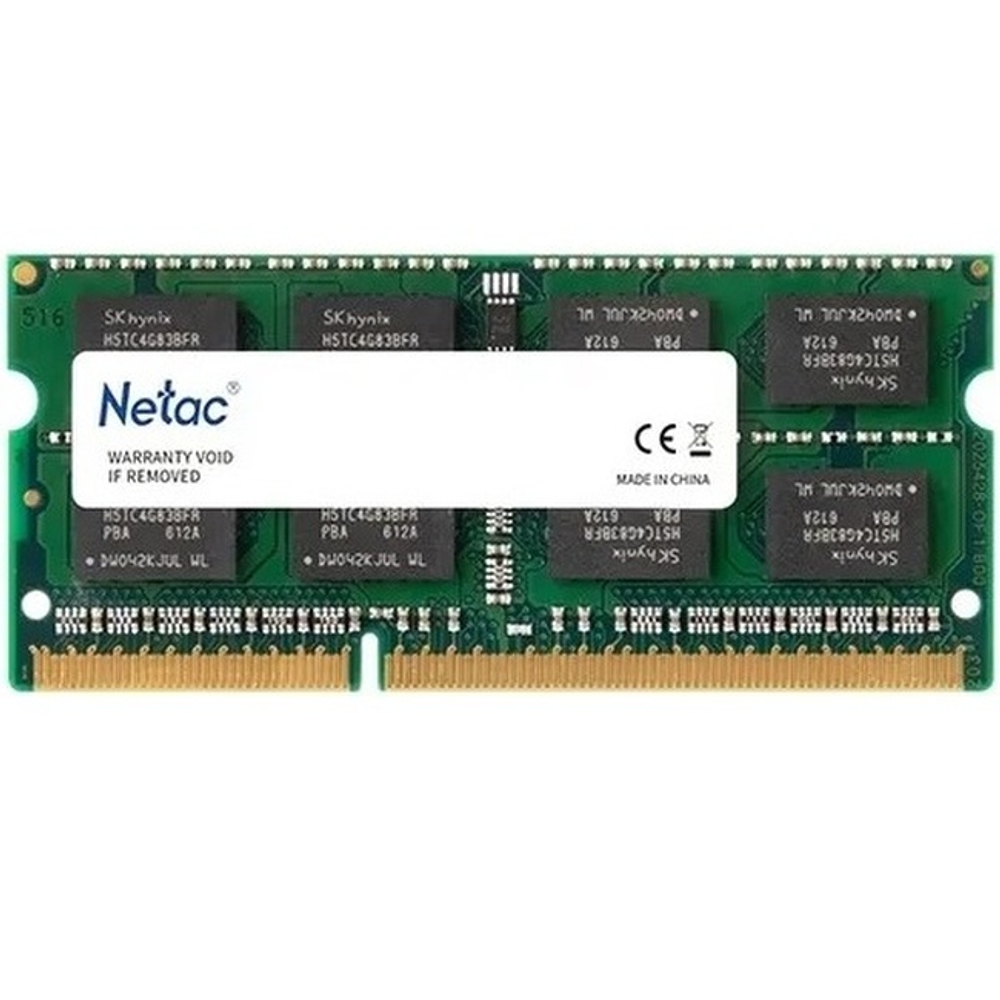 Оперативная память NBook SO-DDR3L 4Gb, 1600Mhz, Netac Basic (NTBSD3N16SP-04)