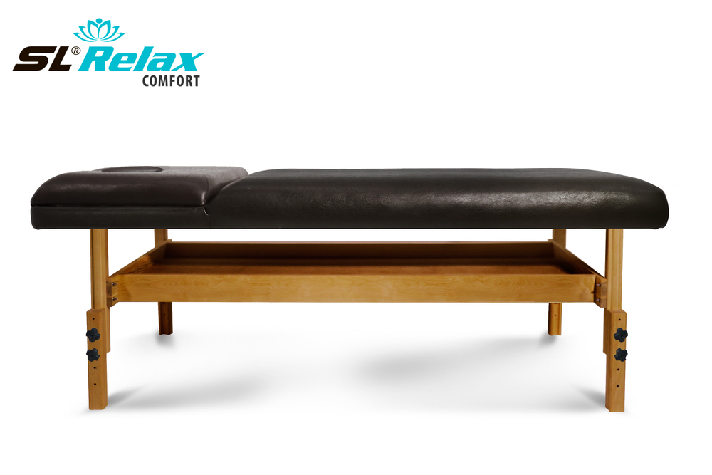Массажный стол Relax Comfort черная кожа