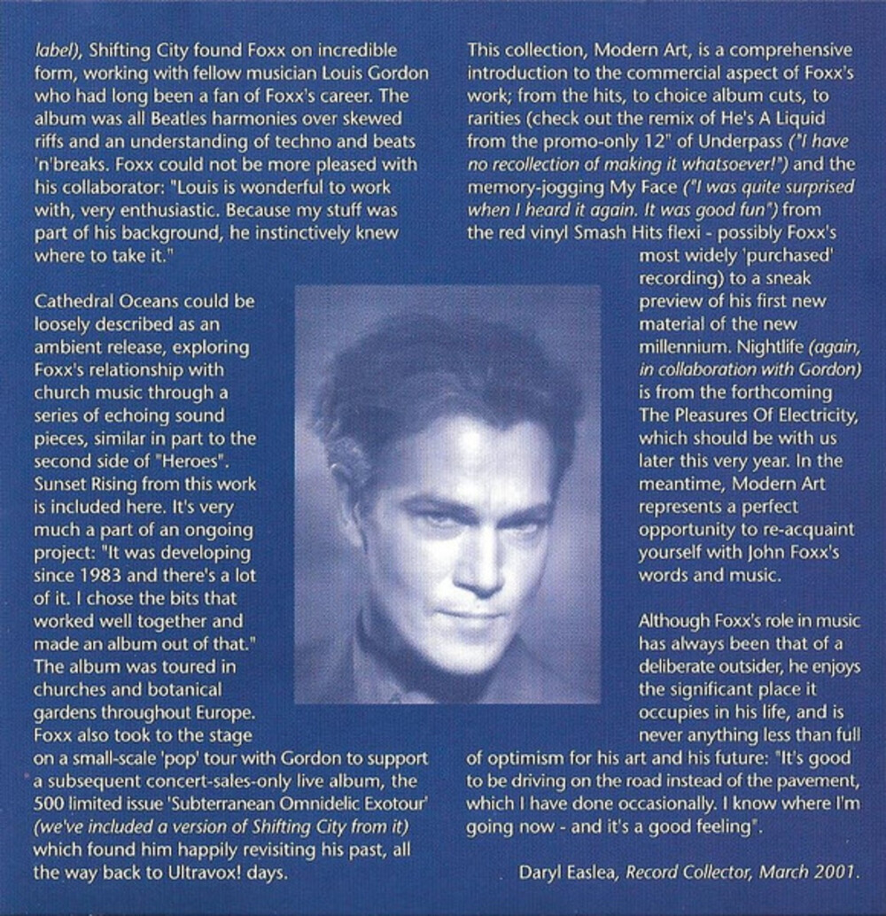John Foxx / Modern Art: The Best Of John Foxx (CD)