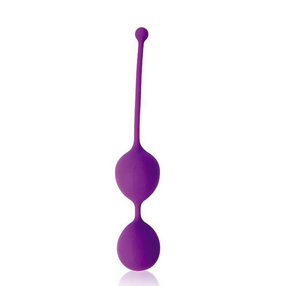 Фиолетовые двойные вагинальные шарики с хвостиком для извлечения Bior Toys Cosmo CSM-23007