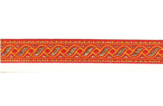 Тесьма жаккард с метанитом, с1857, рис. 9006, ш. 2,2 см