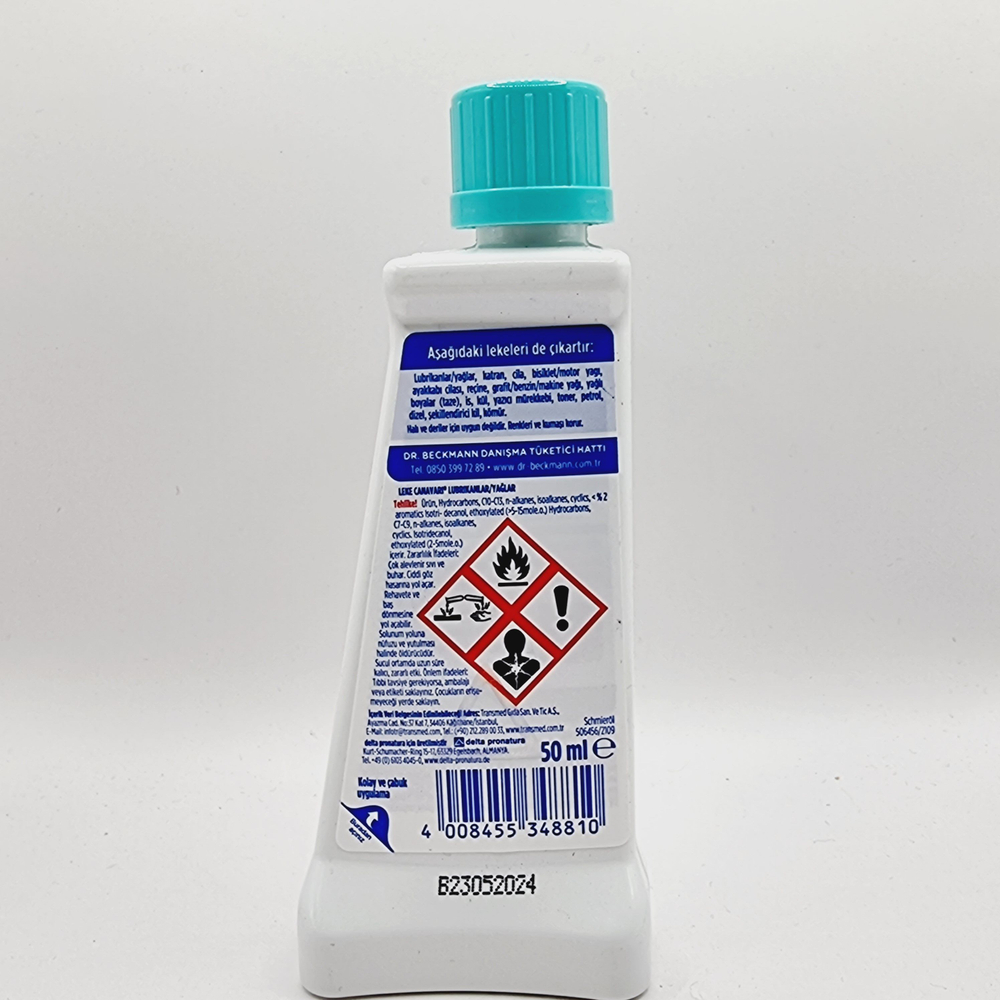 Пятновыводитель Dr. Beckmann Lubricants & Oils от жира, дегтя, смолы, воска и моторного масла 50 мл (Германия)