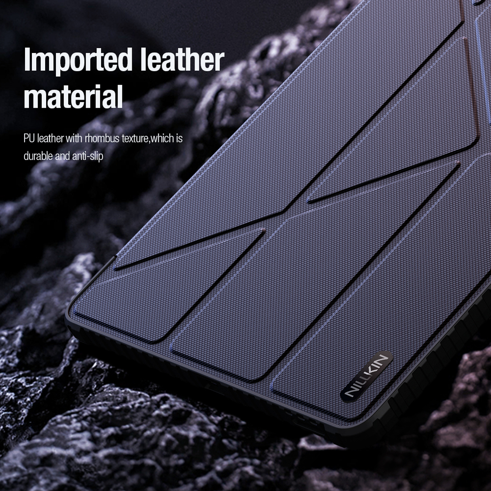Чехол книжка от Nillkin для планшета Samsung Galaxy Tab S10 FE+, серия Bumper Pro Case-Multi Angle Folding Style, многофункциональный складной
