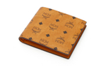 MCM Leather PVC Wallet Women"s Brown Cognac