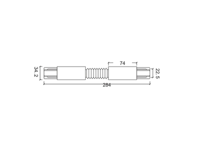 FLEX-коннектор для однофазного трека гибкий,цвет:белый, CN2-WH-FLEX