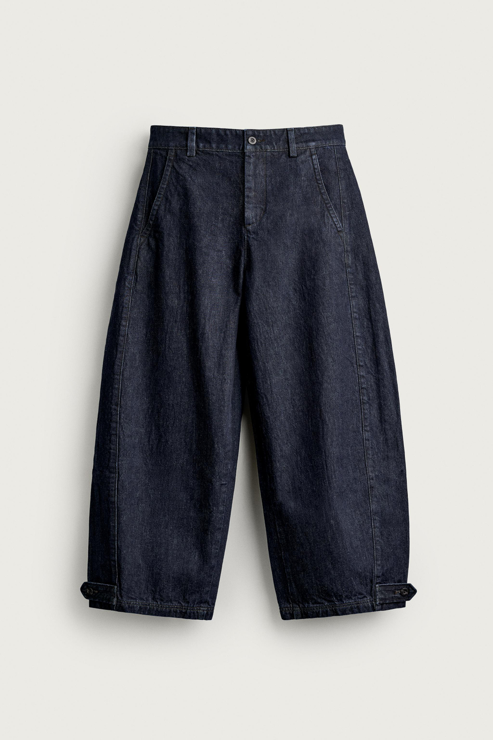 ДЖИНСЫ BALLOON FIT С ХЛЯСТИКАМИ — ZARA