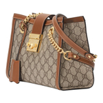 GUCCI Padlock Canvas With Leather Tote Bag, Shopping Bag, Portable Crossbody Bag, Shoulder Bag Medium Women"s