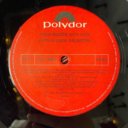 Винтажная виниловая пластинка LP Piotr Olovski Orchestra Оркестр Петра Оловского From Moscow With Love (Canada 1976)