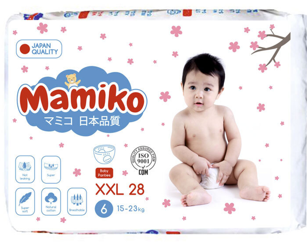 Трусики Mamiko XXL (15-23 кг) 28 шт