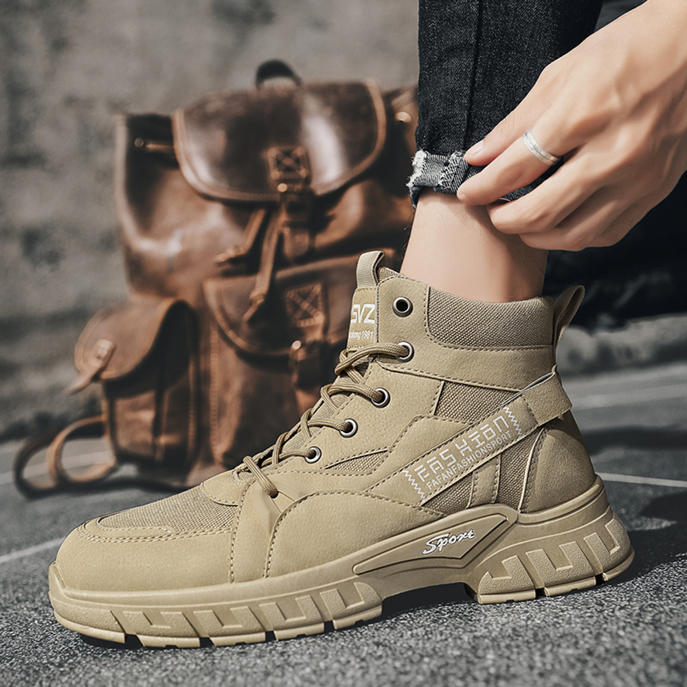 GONGNIUMEILI Combat Boots Men"s High top