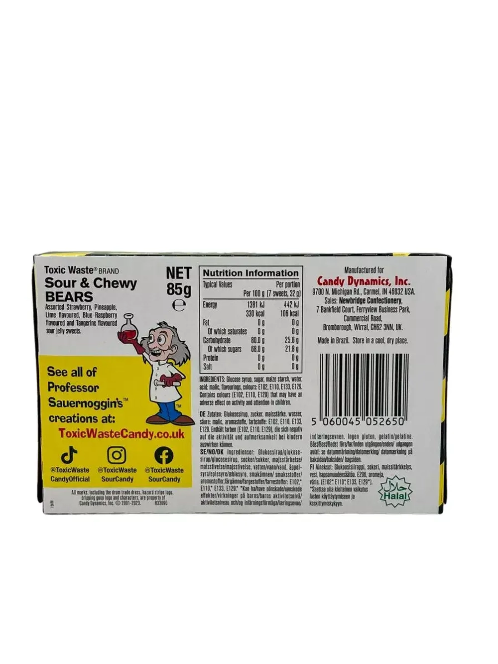 Кислый мармелад Toxic Waste Bears Sour&Chewy 85гр
