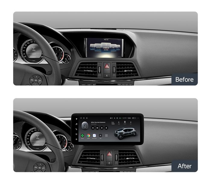 Магнитола для Mercedes-Benz E C207 купэ левый руль 2015-2016 NTG 5.0 - Teyes LUX ONE монитор 12.3", Android 10, Быстрая, CarPlay, 4G SIM-слот