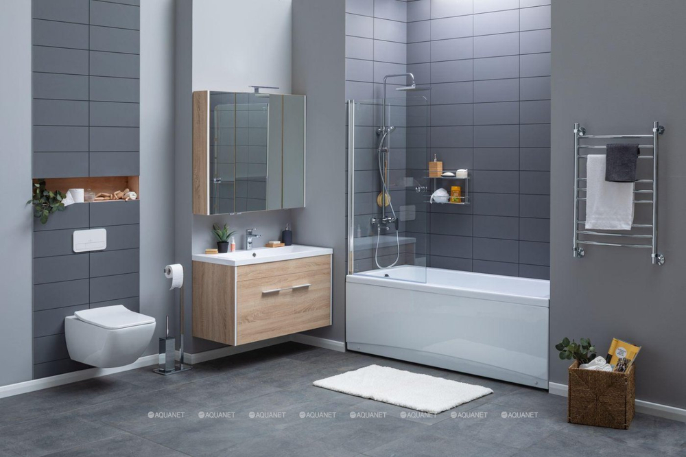 Акриловая ванна Aquanet (Акванет) Bright 175x70 с каркасом