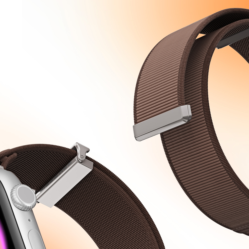 Ремешок коричневого цвета (Sienna) с магнитной фиксацией для смарт часов Apple Watch размером 42, 44, 45, 46, 49MM, серия Strap (YM Series) от Dux Ducis