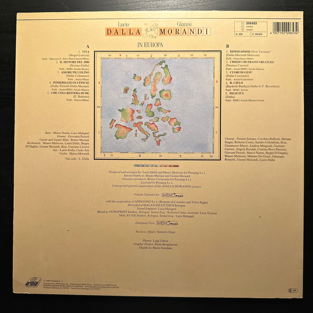 Lucio Dalla / Gianni Morandi - In Europa (Германия 1989г.)