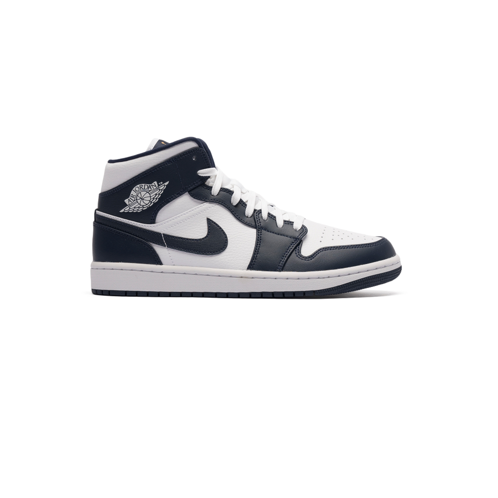 Кроссовки Jordan 1 Mid "White Metallic Gold Obsidian"