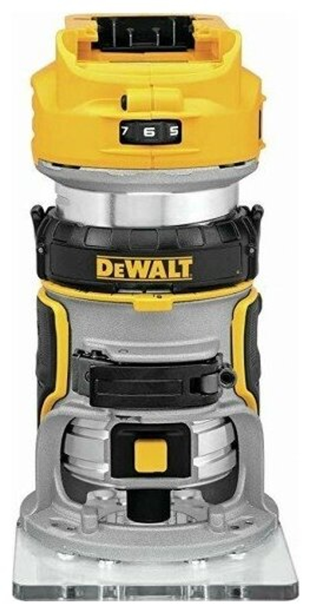 Аккумуляторный кромочный фрезер DEWALT DCW600N-XJ, 18 В XR, 16000–25500 об/мин, цанга 8 мм, без АКБ и ЗУ