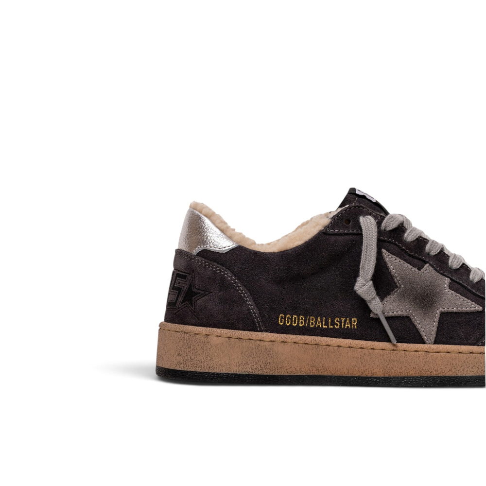 Women’s Ball Star Shearling in Blue-Violet Suede With Silver Star