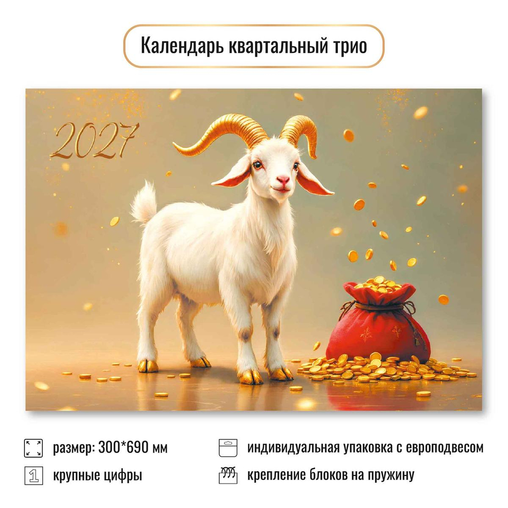 Календарь трио 2027 "Символ года" 10014 (Квадра)