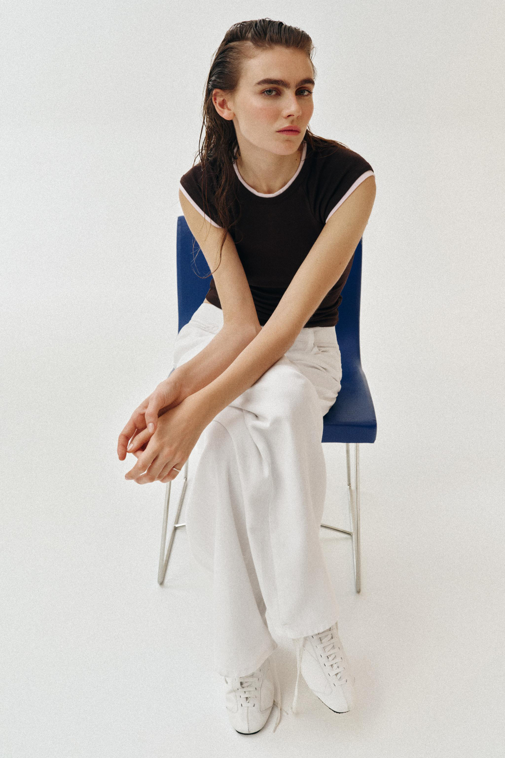 ФУТБОЛКА С КОРОТКИМИ РУКАВАМИ И ДВОЙНЫМ ЭФФЕКТОМ — ZARA