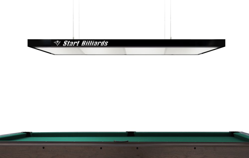 Лампа STARTBILLIARDS Club select 4 секции (Ral 9005 муар (black),Рассеиватель (комплект))