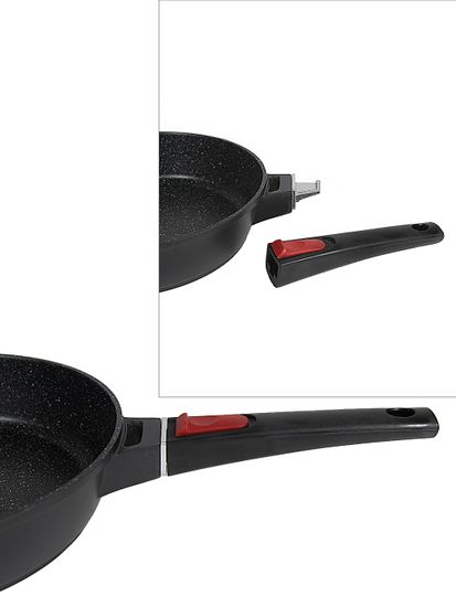 Сотейник 28 см. из литого алюминия Kamille KM 4474 со съемной ручкой