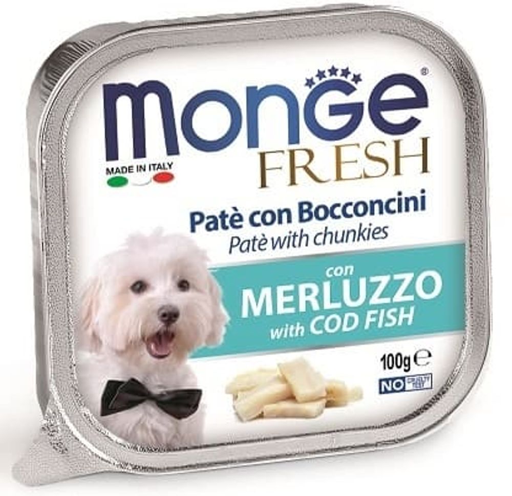 Monge Dog 100г. Fresh консервы для собак треска Monge Dog 100г. Fresh консервы для собак треска