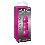 Алюминиевый рельефный вибратор PINK SMALL - 7,5 см. (Цвет: розовый)