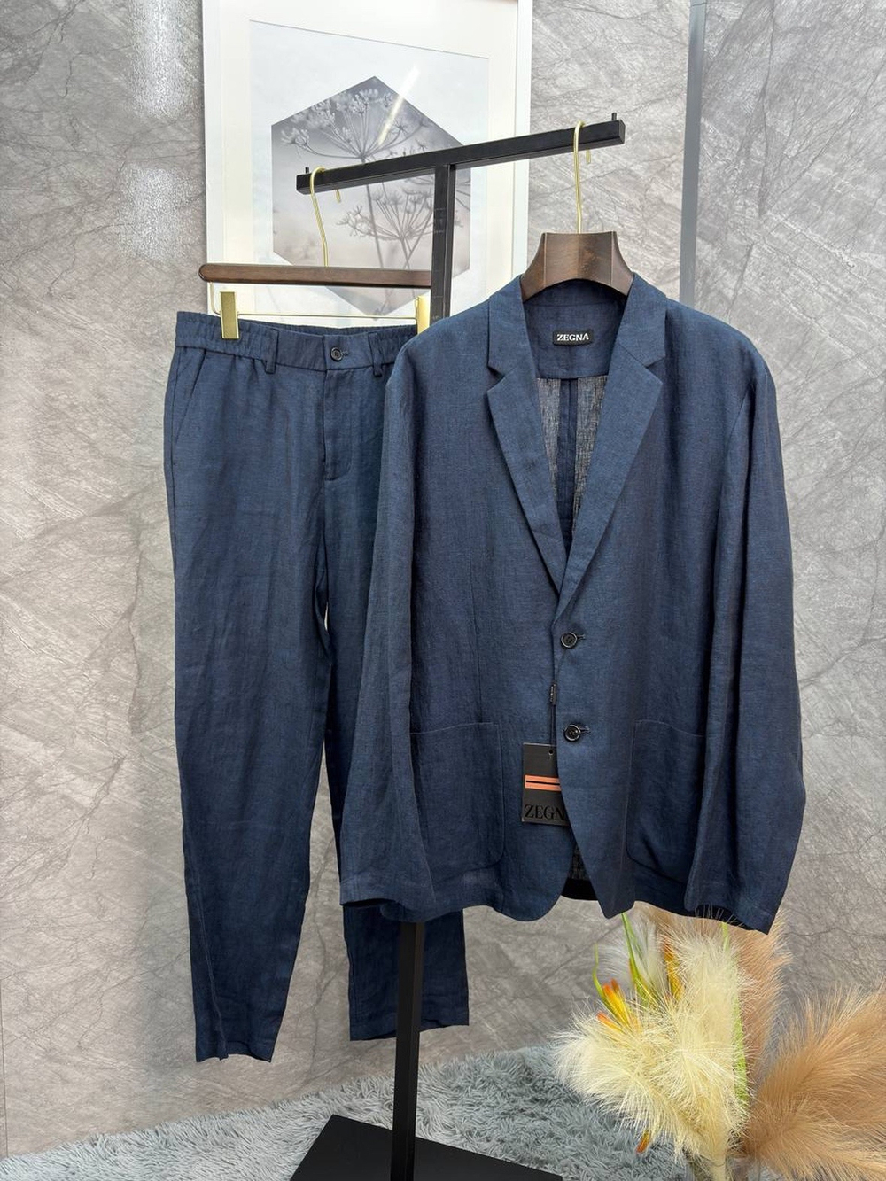 Льняной костюм Zegna