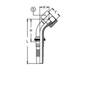 Фитинг DN 20 ORFS (Г) 1.3/16 (45) Interlock