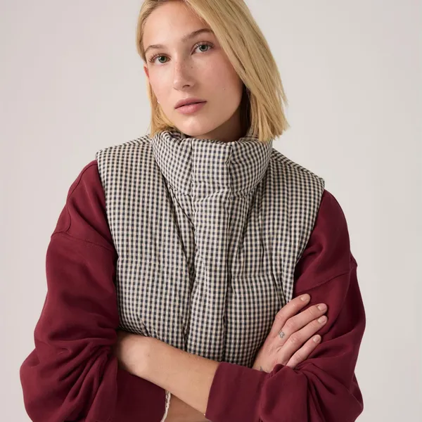 Жилет утепленный женский LEVI'S TATE BUBBLE PUFFER VEST YOLI GINGHAM PLA