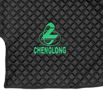 Ковры CHENGLONG (экокожа, черный, черный кант, зеленая вышивка)