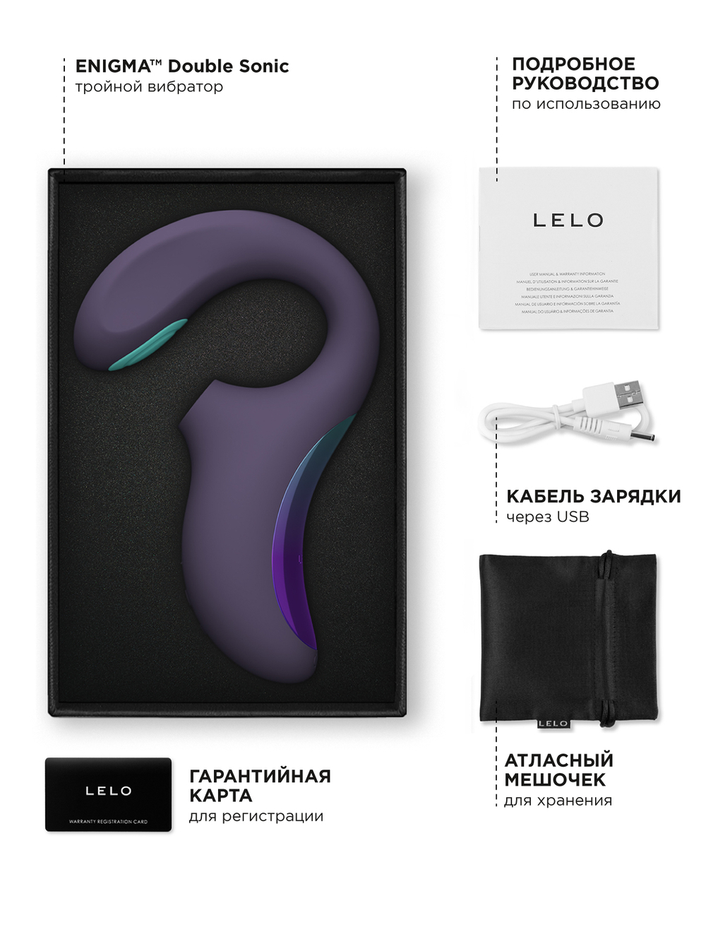 Lelo Enigma Double Sonic - многофункциональный стимулятор