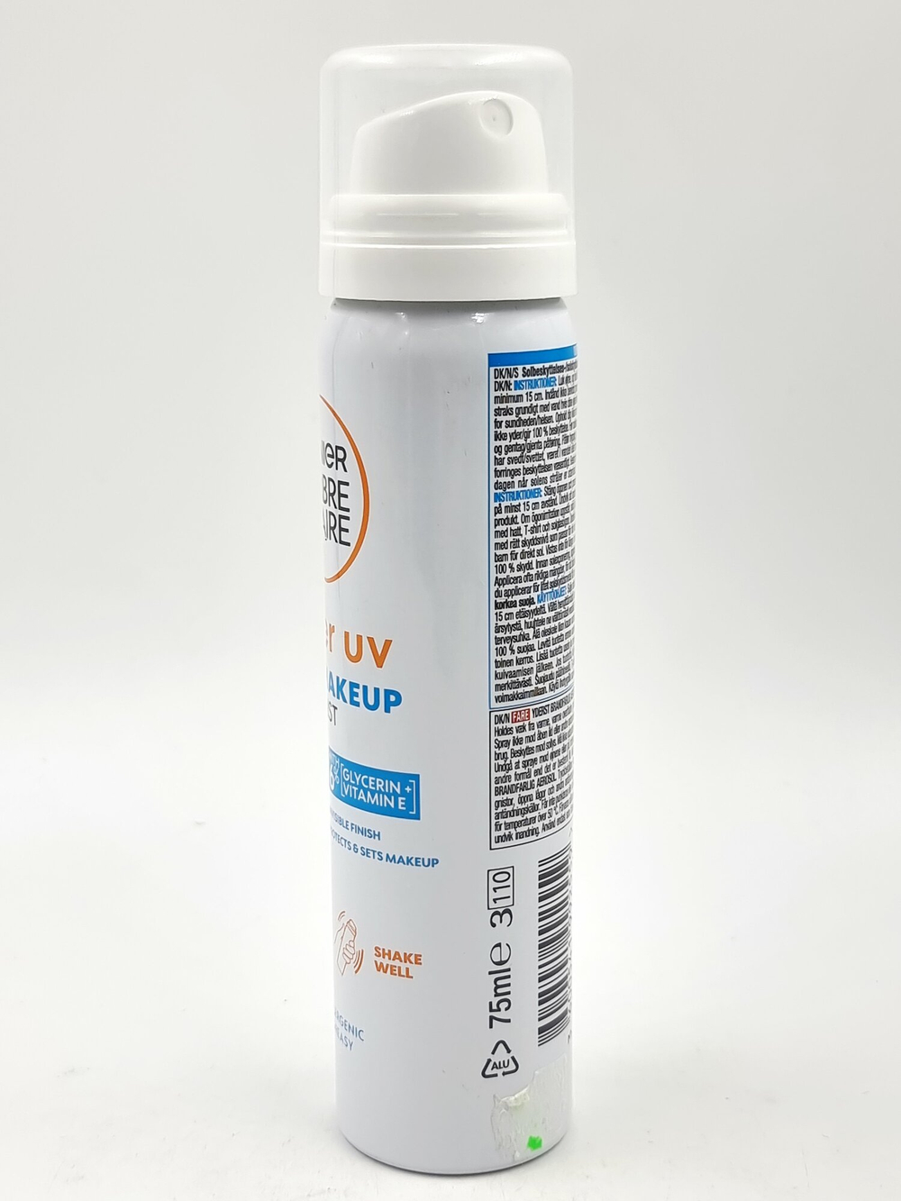 солнцезащитный спрей для лица Garnier Ambre Solaire Over Makeup супер SK50 УФ 75 мл (Из Финляндии)