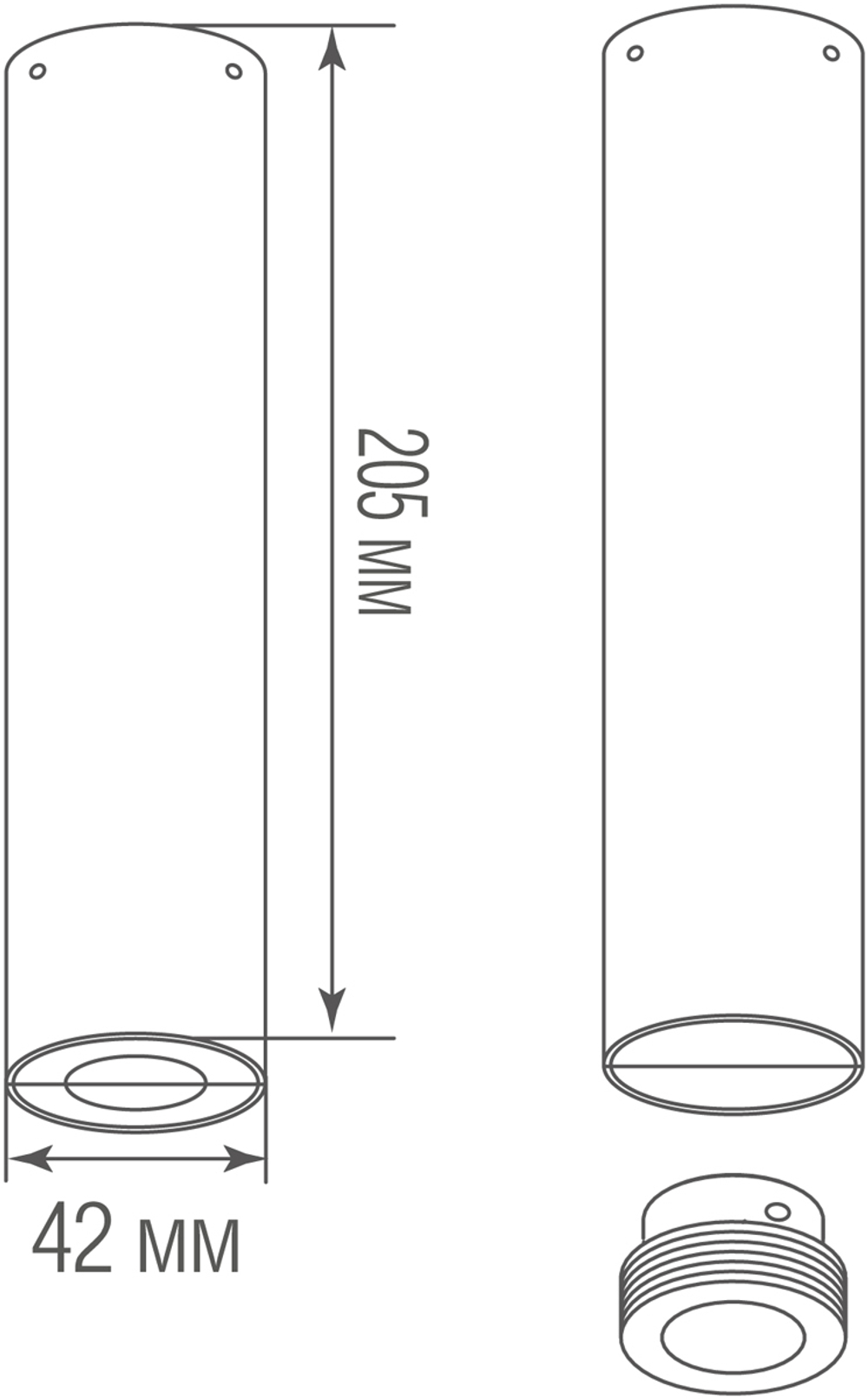 Размеры Base power supply 205VB