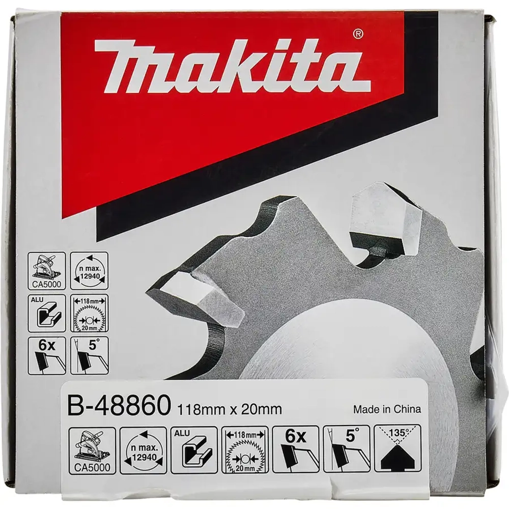 Дисковая фреза по алюминию 118х20 мм 6T Makita B-48860