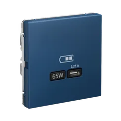 Розетка с USB C Systeme Electric ArtGallery Аквамарин GAL001127