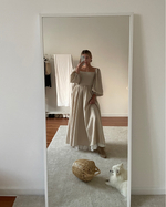 Платье Jaqueline maxi в бежевом цвете