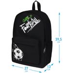 Рюкзак Berlingo Casual "Football black" 39,5*27*13см, 1 отделение, 3 кармана, уплотненная спинка